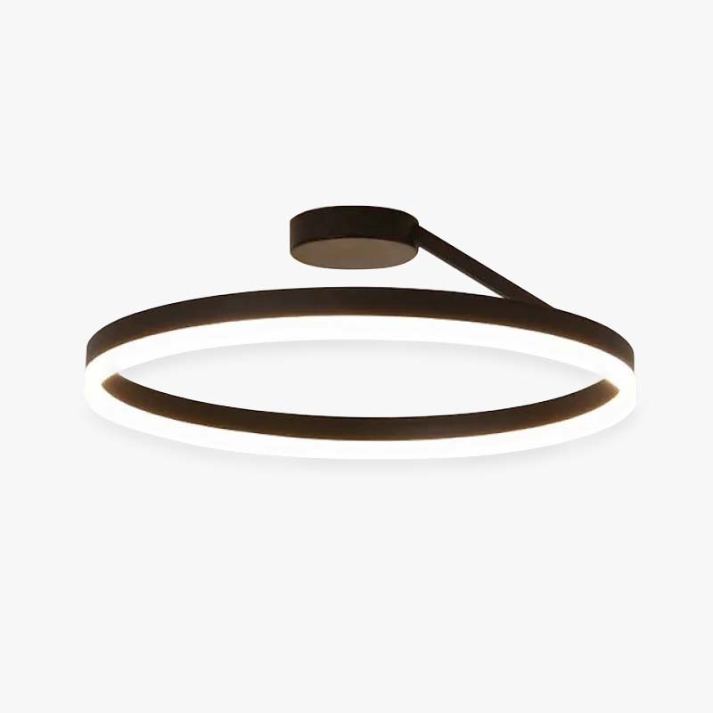 Minimalistische Plafondlamp LED Ronde Ringen Dimbaar Metaal Acryl Zwart Wit voor Slaapkamer Gang Eetkamer | Sulvida