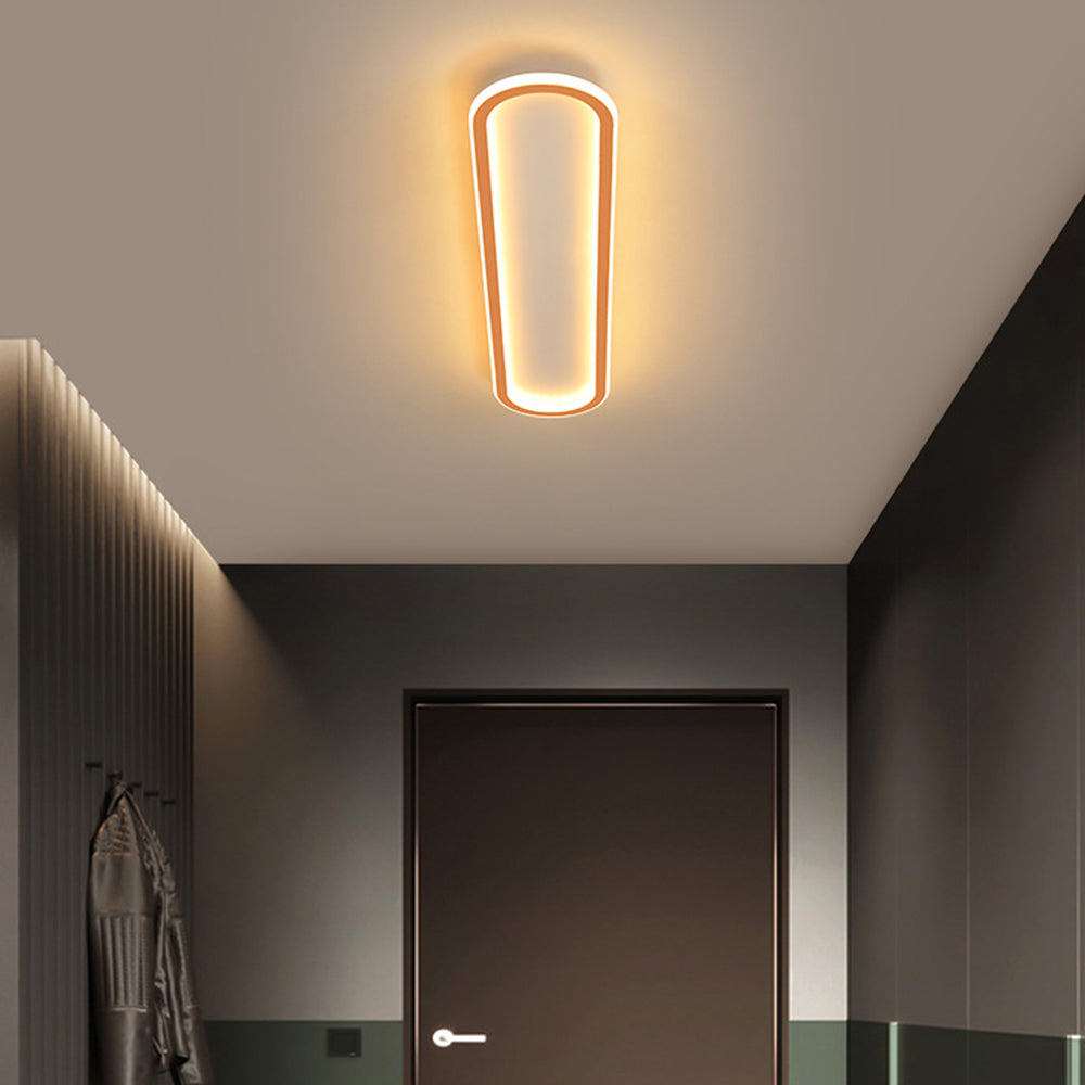 Rechthoekige LED Plafondlamp Inbouw Metaal Acryl Zwart Goud Roségoud Modern Design Woonkamer Slaapkamer | Sulvida