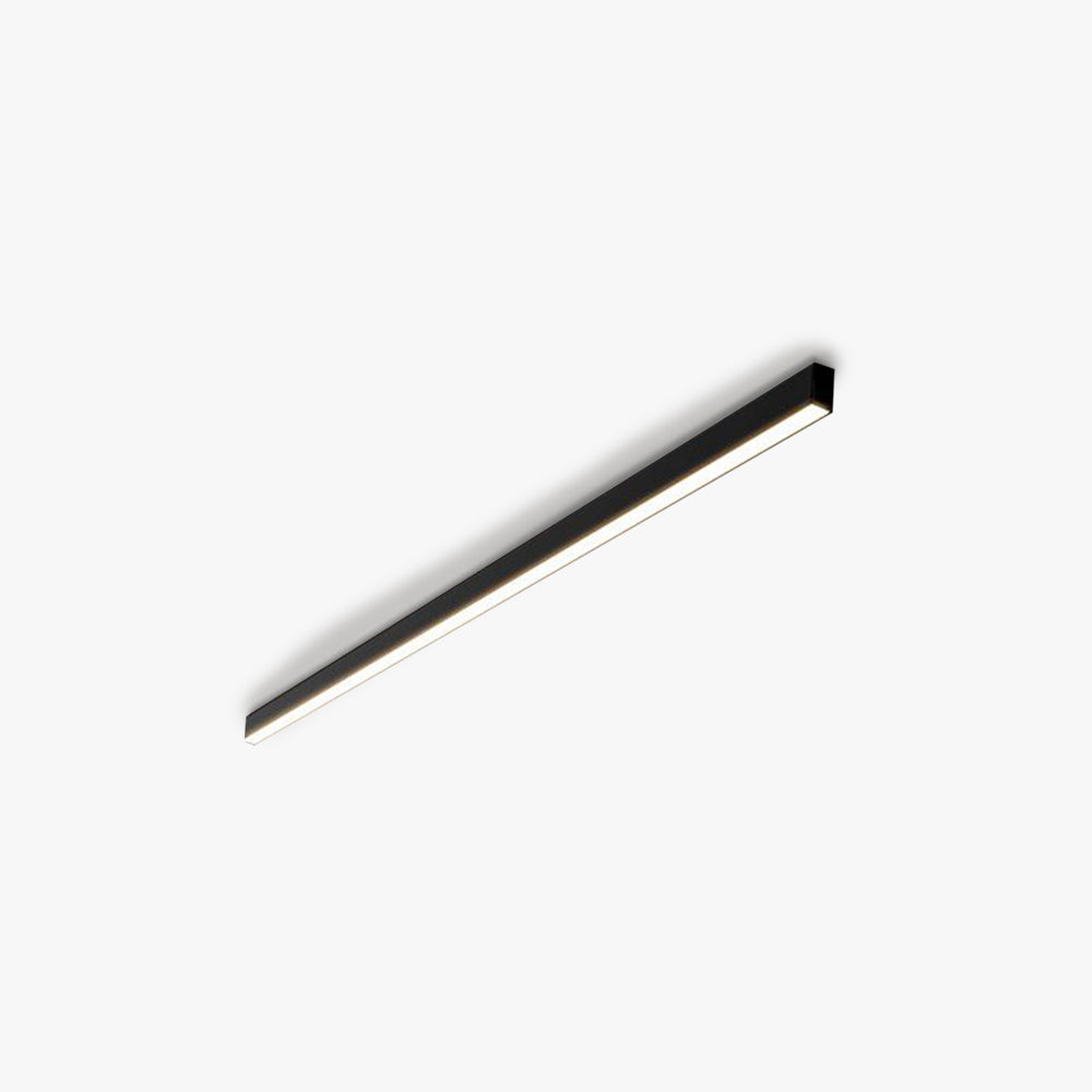 Lineaire Plafondlamp Zwart Metaal Dimbaar LED Integratie Moderne Strakke Wandlamp Plafondverlichting | Sulvida