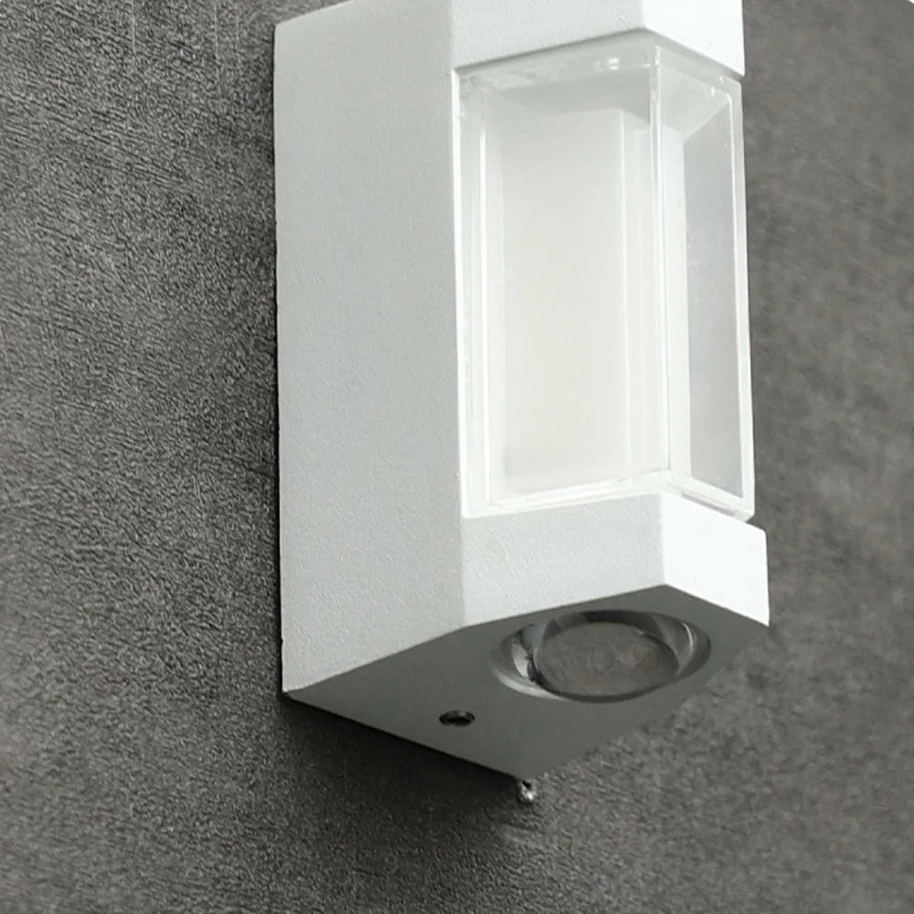 Wandlamp Buiten Dubbelzijdig Wit Zwart IP65 LED Cilinder Gevel Modern Design Terras Voordeur Waterdicht | Sulvida