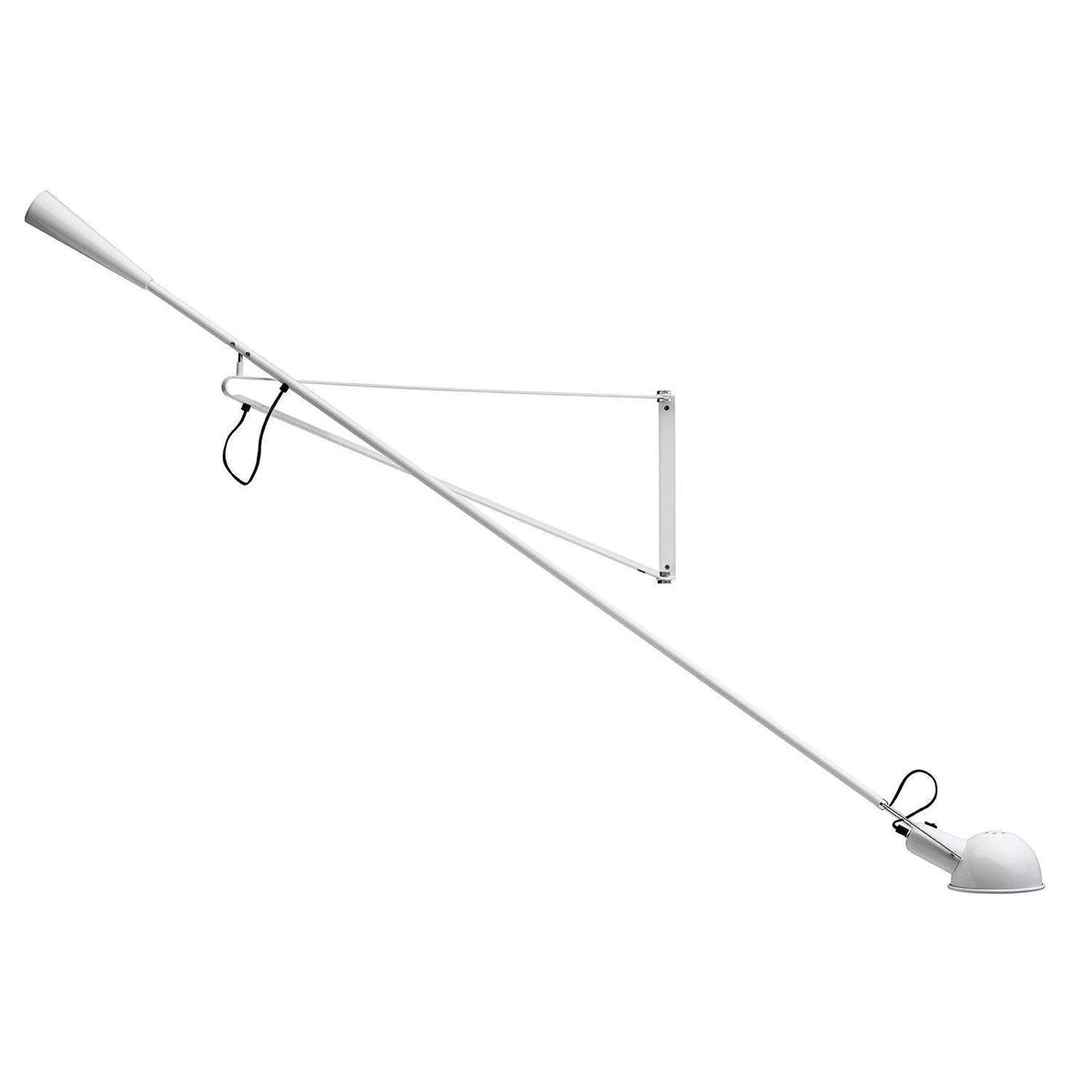 Industriële Wandlamp met Verstelbare Arm Metaal Zwart Wit 135cm 205cm Leeslamp Sfeerlicht Woonkamer Kantoor | Sulvida
