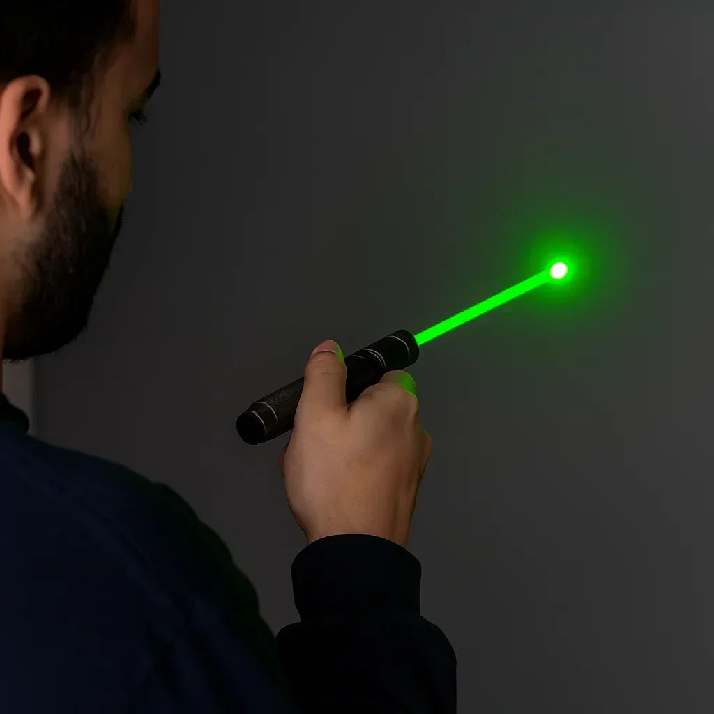 Laserpen Zaklamp Oplaadbaar met Krachtige Straal 10000m USB Laserpointer Groen Rood Paars Presentatie | Sulvida