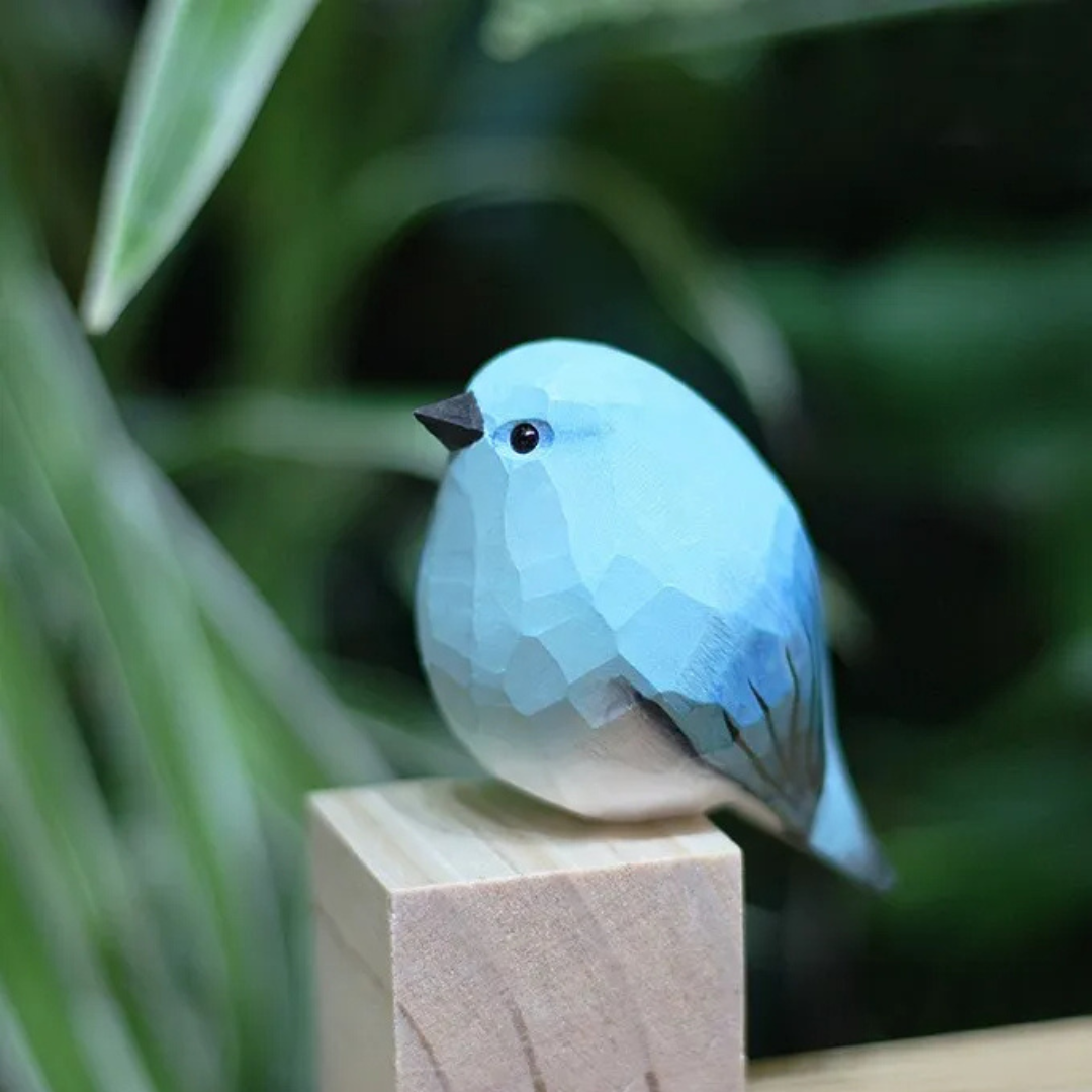 Handgesneden Vogelfiguur van Balsahout Huisdecoratie Houtsnijwerk Natuurlijke Stijl Sculptuur Ambachtelijk | Sulvida