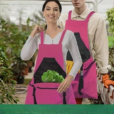 Tuinschort waterafstotend Oxford stof met zakken verstelbaar kruisbanden comfortabel werken in moestuin tuin | Sulvida