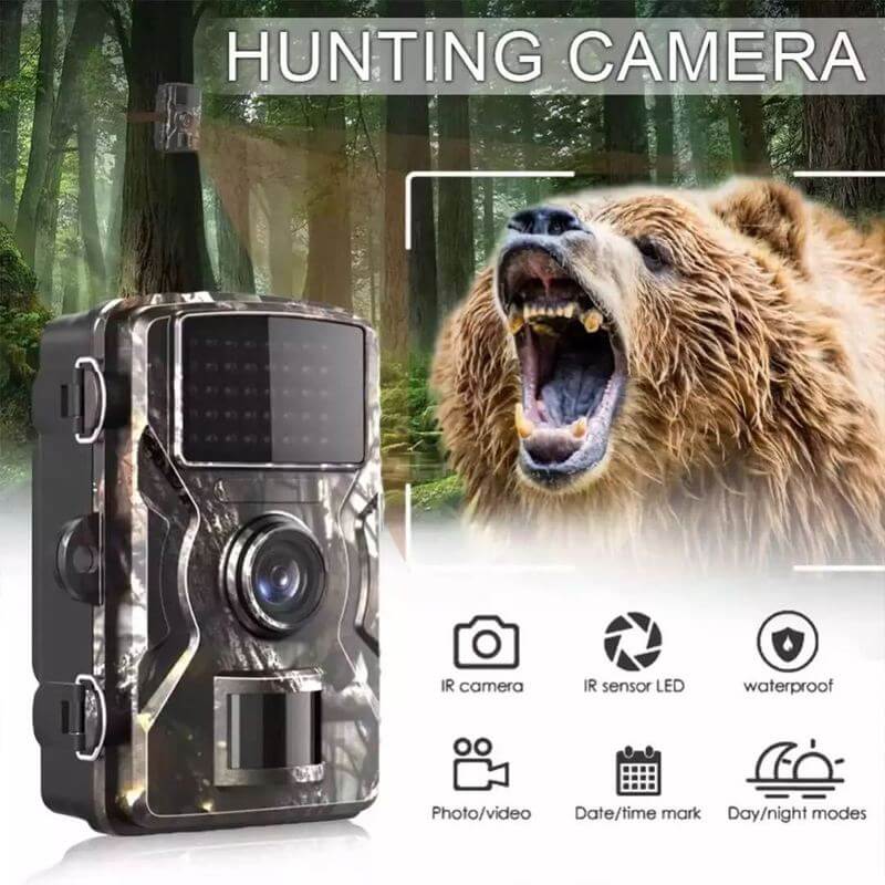 Wildcamera met Nachtzicht 1080p Waterdicht – Bewegingssensor IR LED Observatiecamera – 12MP Buitencamera | Sulvida