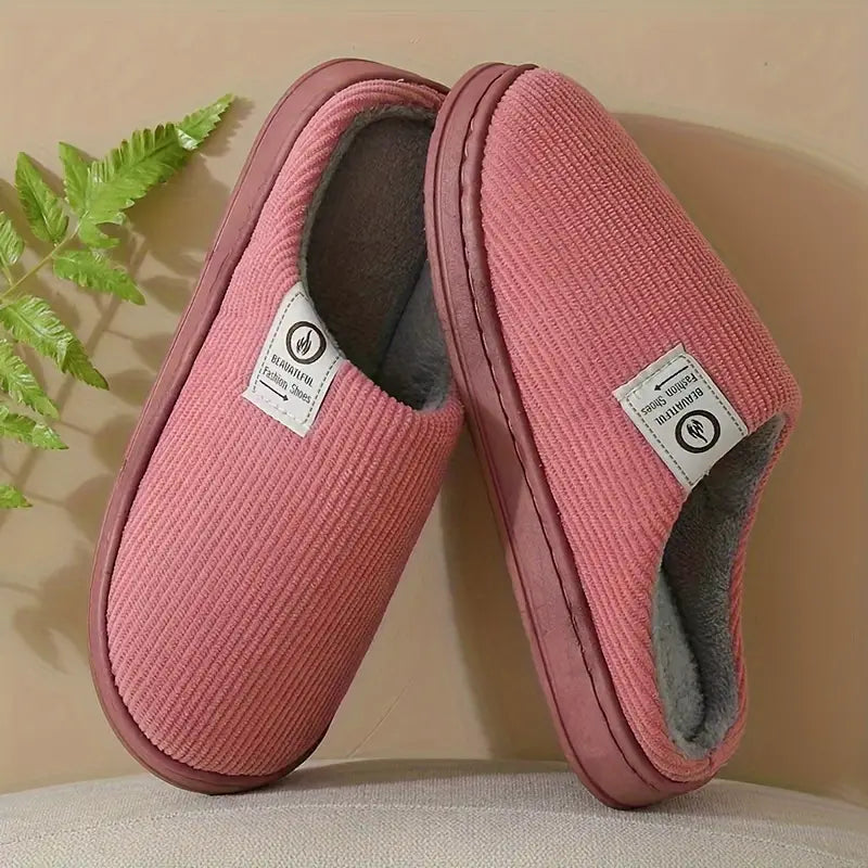 Zachte Pantoffels Roze Winter Huisslippers Pluche Binnenschoen Warm Behaaglijk Antislip Comfortabel Dames | Sulvida