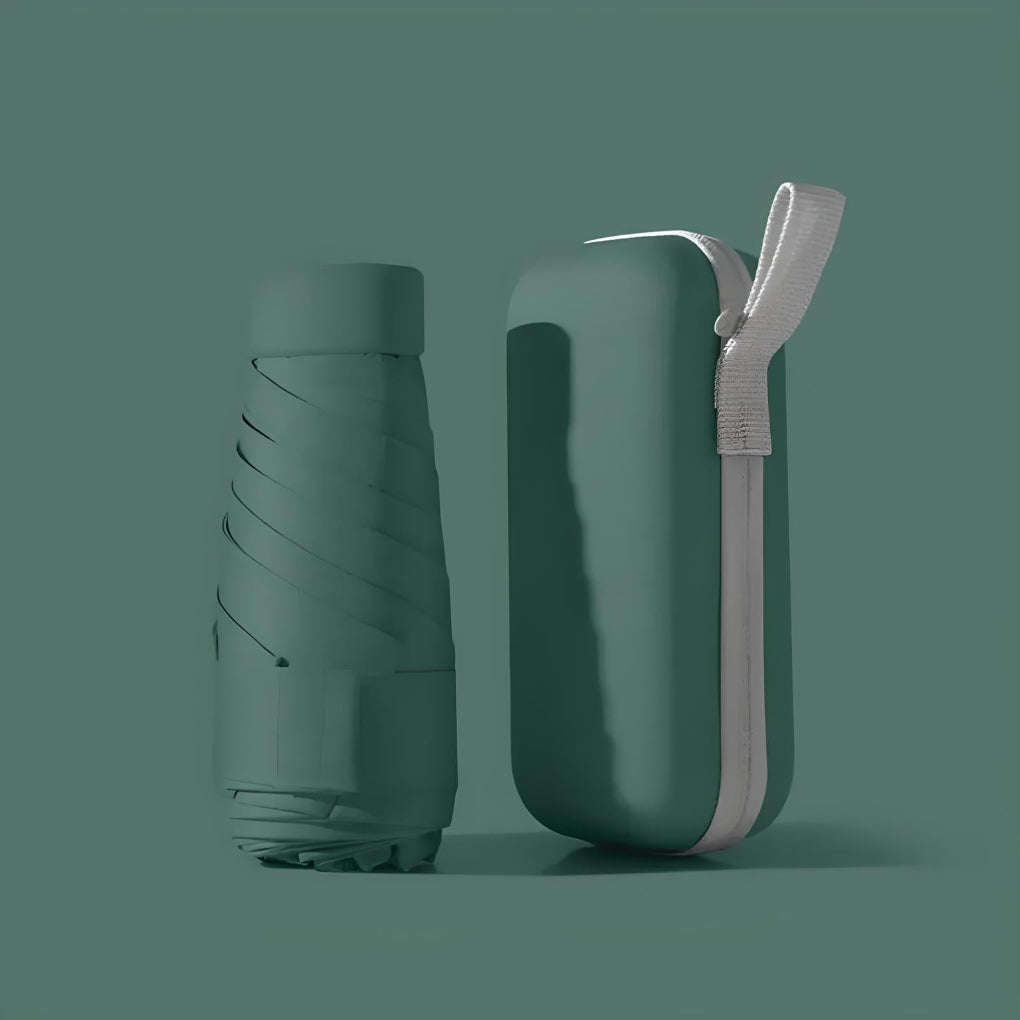 Compacte Reisparaplu 100 cm met Waterdichte Hardcase Opberghoes voor in Handtas Rugzak Koffer Onderweg | Sulvida