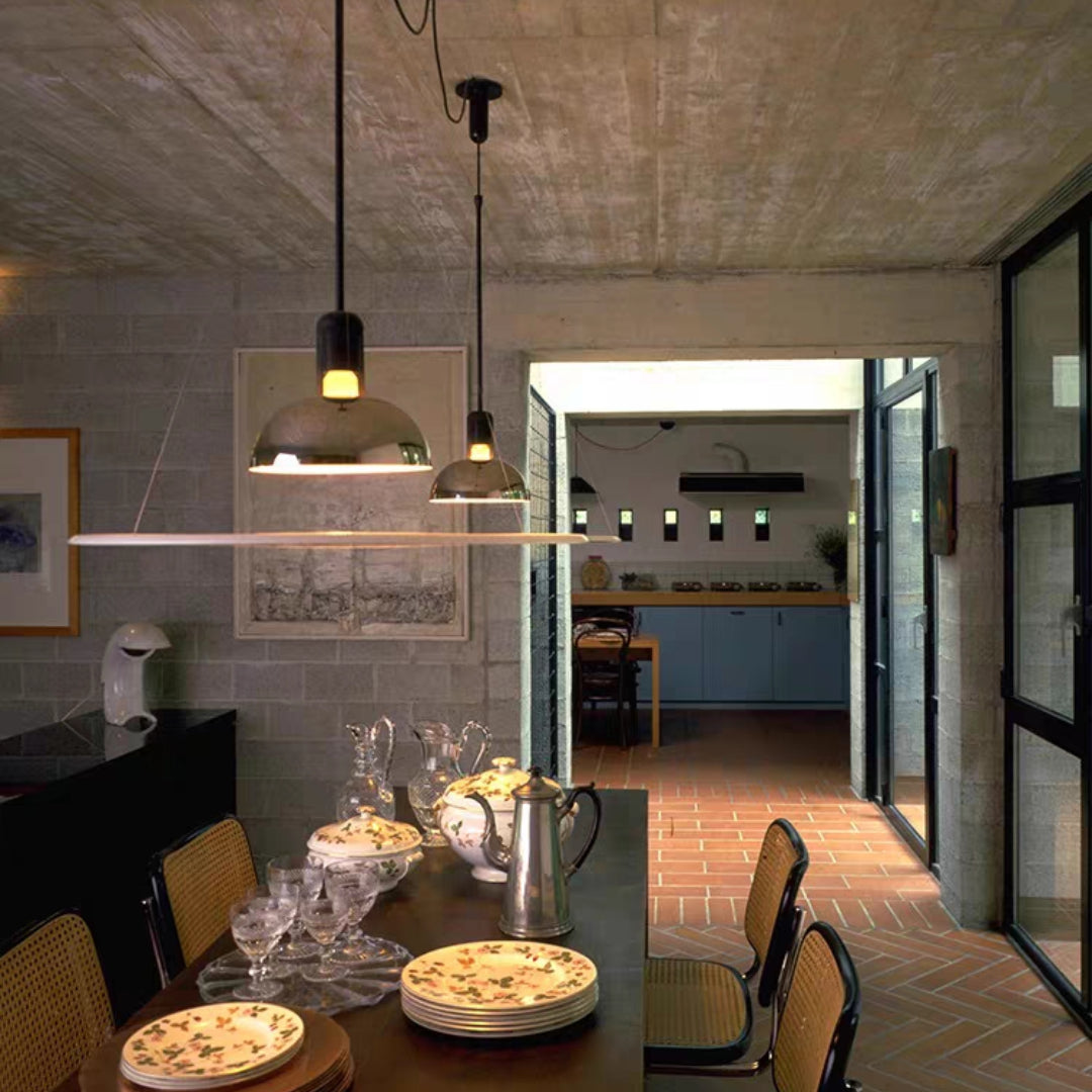 Hanglamp Minimalistische Klokvorm Glas Metaal E27 Fitting Woonkamer Eetkamer LED Verlichting Zwart Chroom Goud | Sulvida