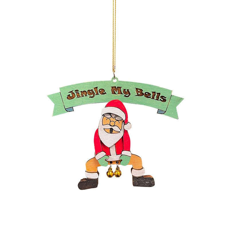 Humoristische Kerstboomhangers met Bellen Feestelijke Grappige Decoratie Kerstmis Kerstman Rendier Ornament | Sulvida