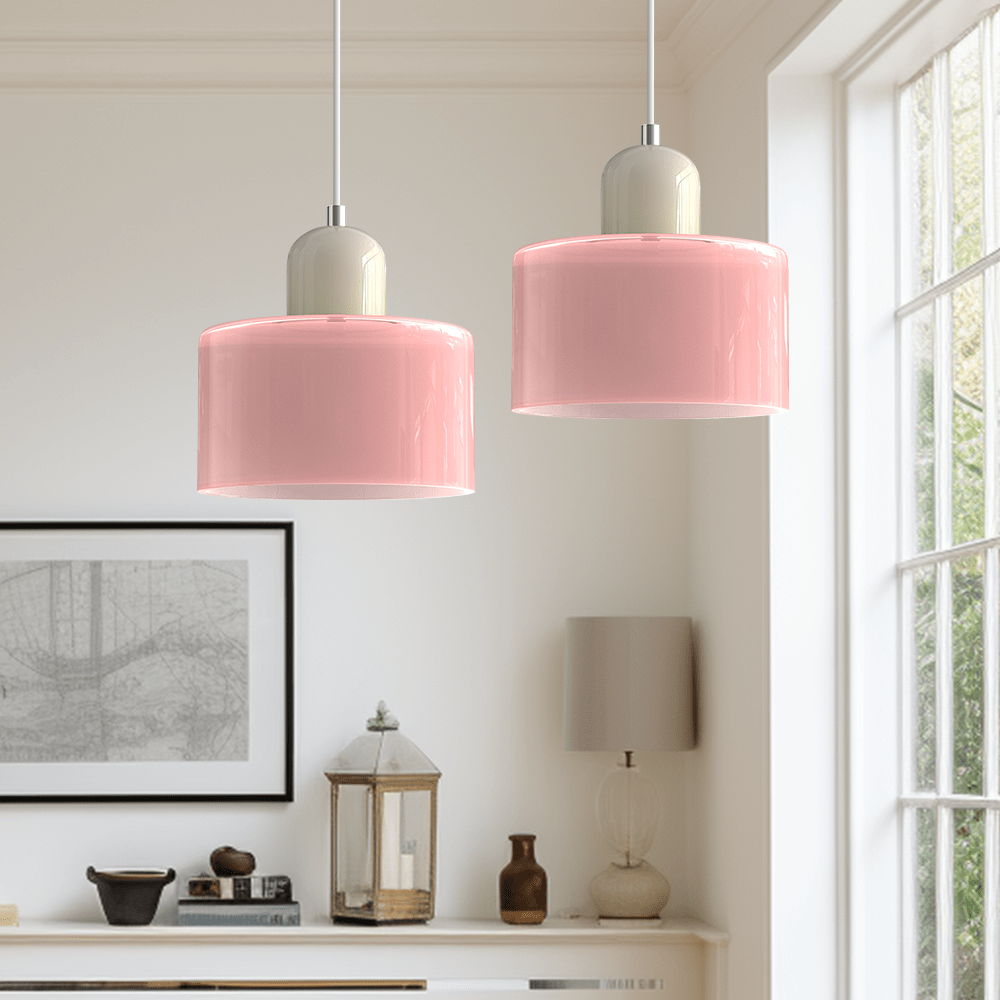 Glazen Hanglamp Bauhaus Design Goudkleurig Metaal E27 Fitting Eetkamer Woonkamer Verstelbaar Moderne Verlichting | Sulvida