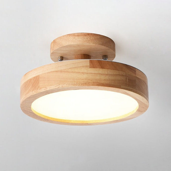 Plafondlamp Hout LED Rond Modern Design Eetkamer Slaapkamer Gang Warm Wit Neutraal Koel Dimbaar Woonkamer | Sulvida