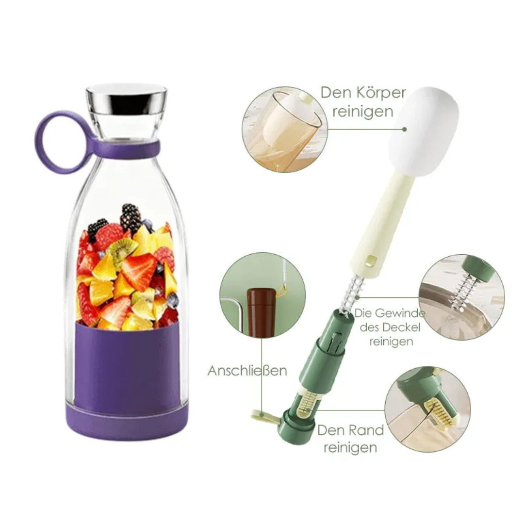 Draagbare smoothie blender oplaadbaar met drinkfles fruit mixer reis keuken shake sportdrank USB power | Sulvida