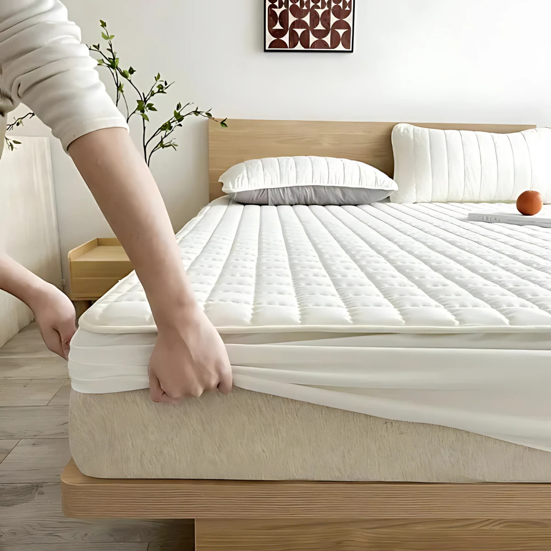 Waterdicht Matrasbeschermers Molton met Zachte Vulling 30 cm Hoog voor Eenpersoonsbed Tweepersoonsbed | Sulvida