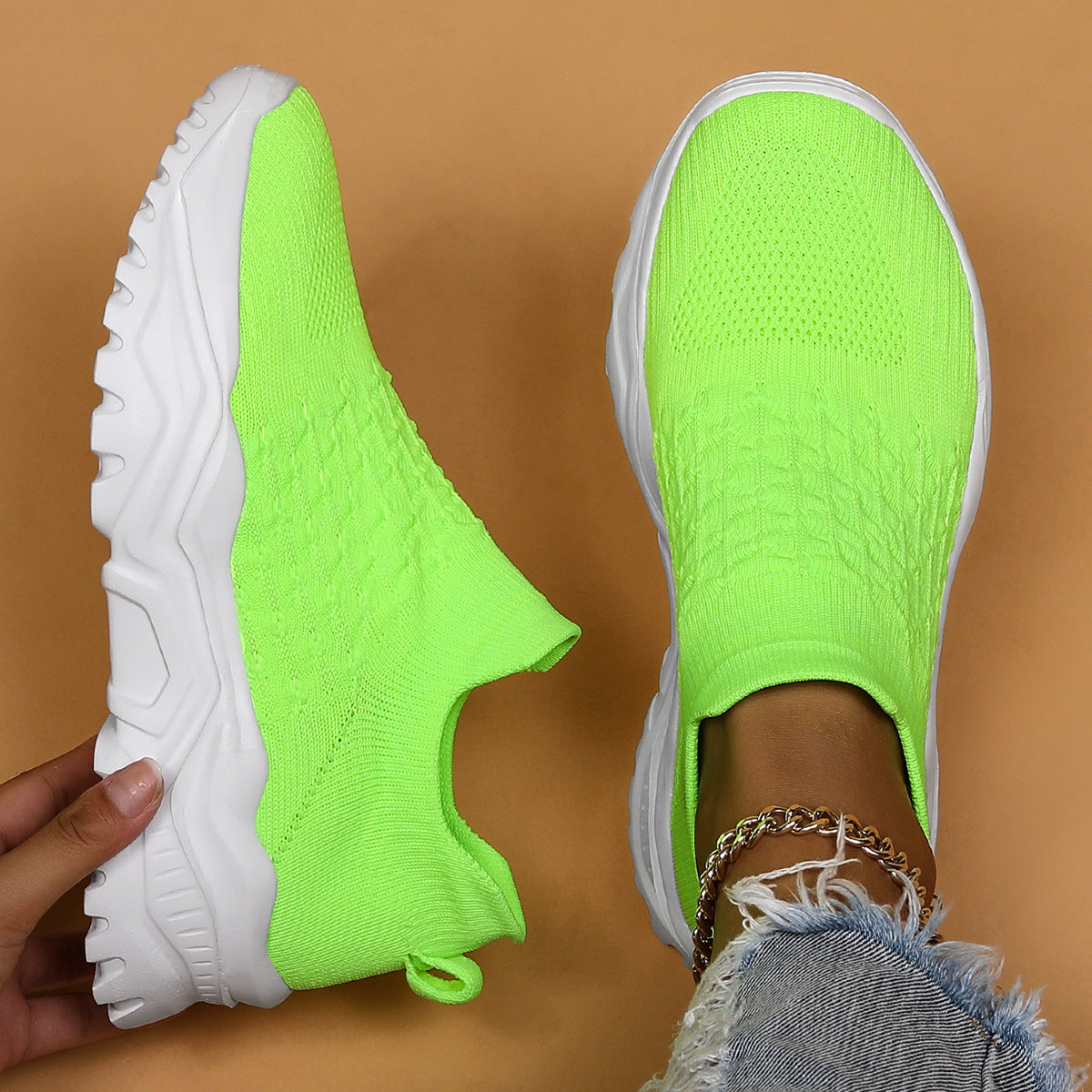 Orthopedische instapschoenen voor dames ademend flexibel comfortabel wandelen dagelijks gebruik loopschoenen | Sulvida