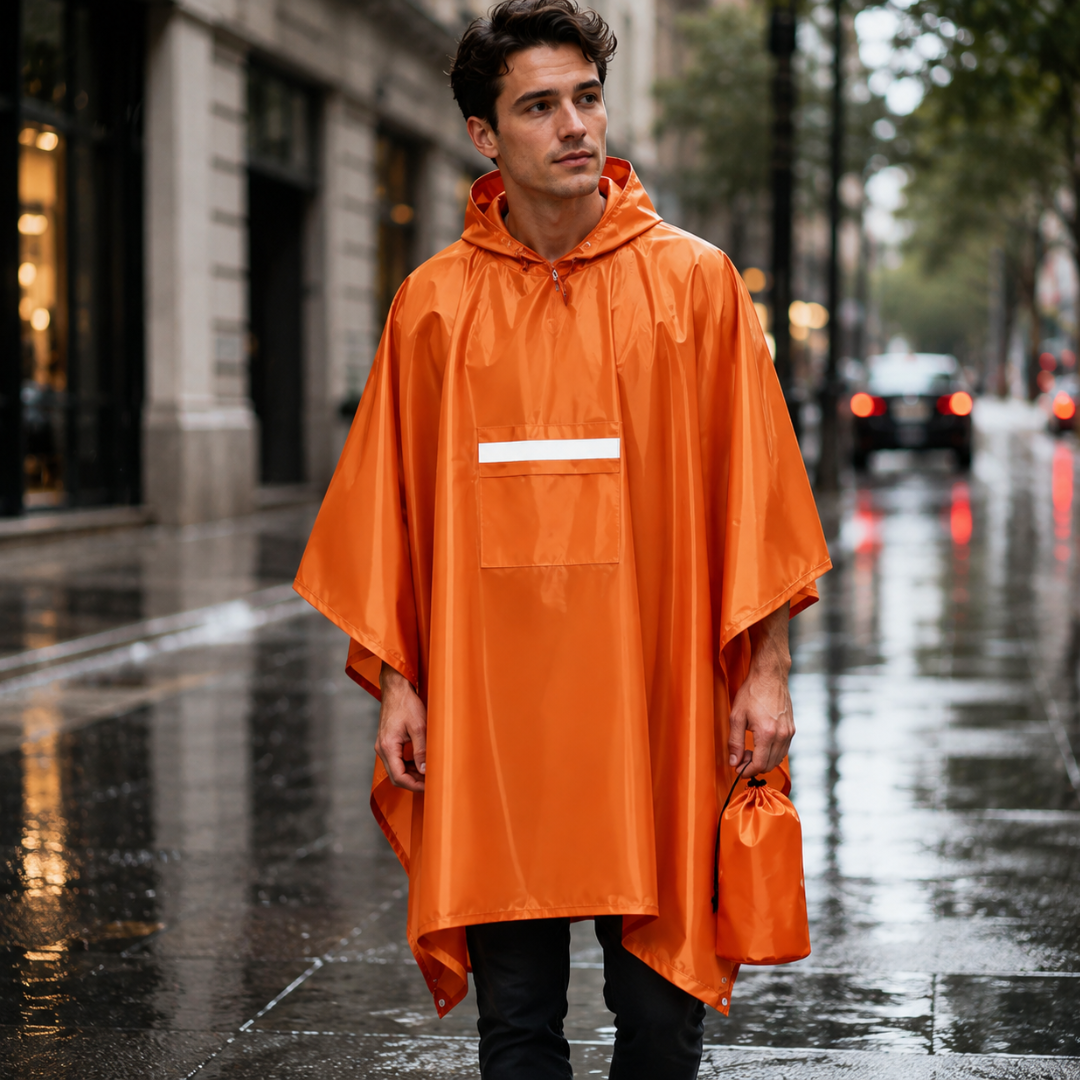 Poncho de pluie imperméable unisexe avec capuche, multifonction, protection contre la pluie en plein air pour la randonnée | Sulvida