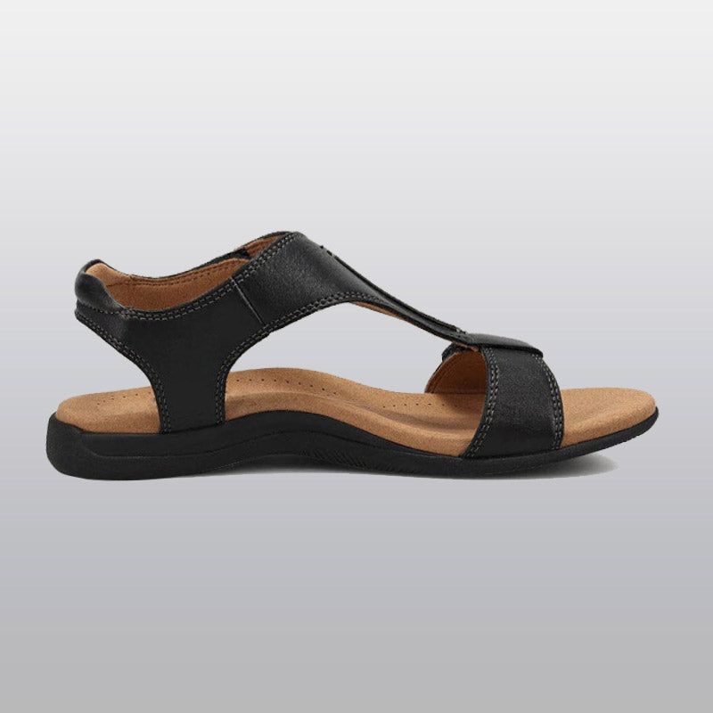 Orthopedische T-band sandalen met voetboogondersteuning verstelbare klittenband comfort zomerschoenen dames | Sulvida