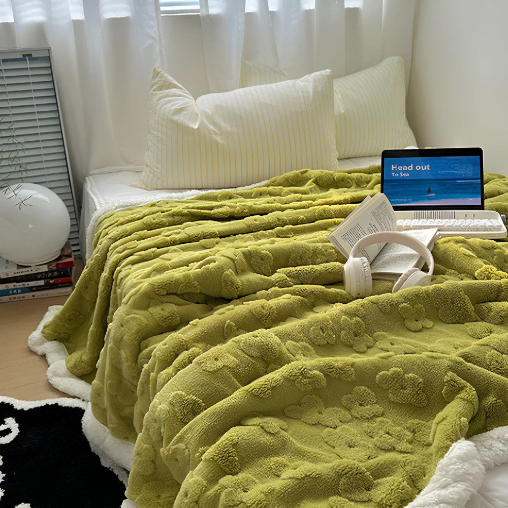 Sherpa Fleece Plaid Wolkensoft Zachte Deken Woonkamer Slaapkamer Bank Bed Decoratief Warm Vierseizoenen | Sulvida