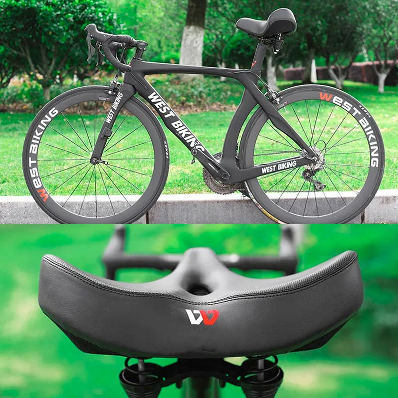 Ergonomisch Fietszadel Breed Ademend Gel Comfort Fiets Zitcomfort Zadel Zitkussen Fietsen Zithouding | Sulvida