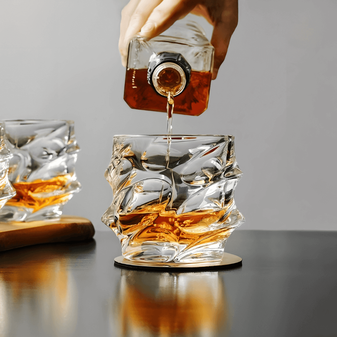 Japans Kristallen Whiskyglas met Geribbelde Structuur voor Optimale Grip Smaakbeleving en Stijlvol Serveren | Sulvida