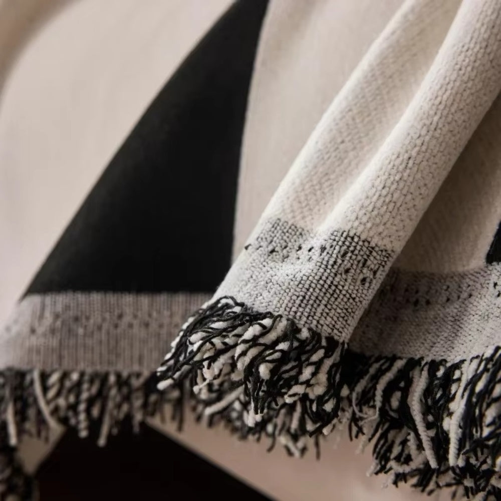 Chenille Bankhoes Boho Jacquard 180×130 cm Met Kwastjes Tweezijdig Plaid Bank Bescherming Woonkamer Decoratie | Sulvida