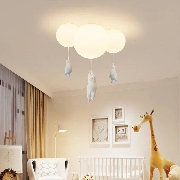 Kinder Plafondlamp met Beermotief en Ballon – Speelse Verlichting voor Kinderkamer en Babykamer | Sulvida