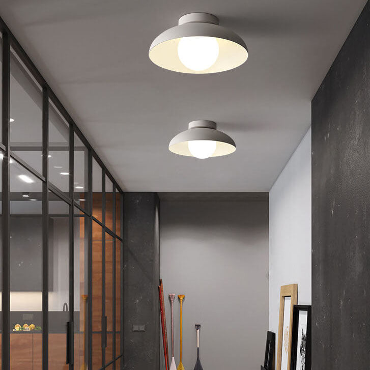 Glazen plafondlamp ijzer glas 30 cm semi-flush industrieel modern interieur wandverlichting woonkamer slaapkamer | Sulvida