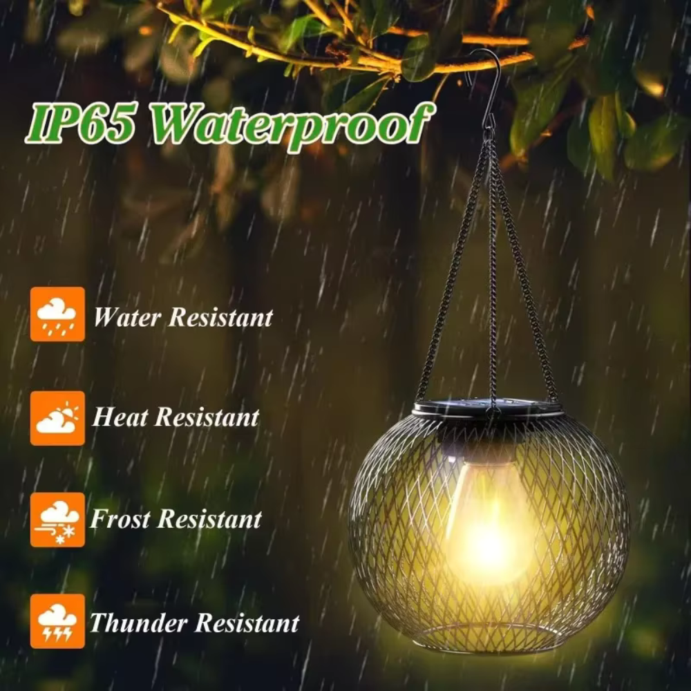 Decoratieve tuinlantaarn met zonne-energie en schemersensor voor sfeervolle terras en pad verlichting | Sulvida