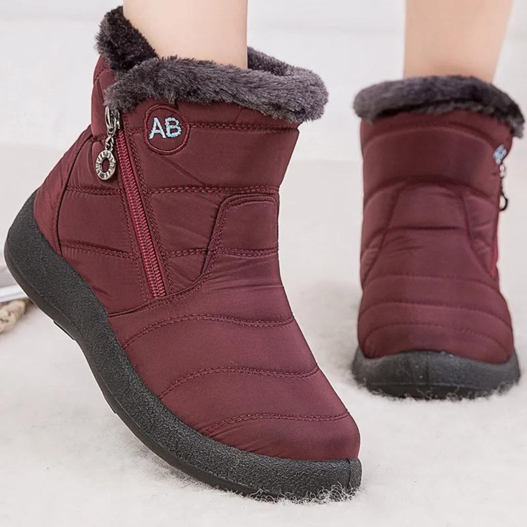 Waterdichte Dameslaarzen met Zachte Pluche Voering en Antislip Rubberzool Winterschoenen Dames Snowboots | Sulvida
