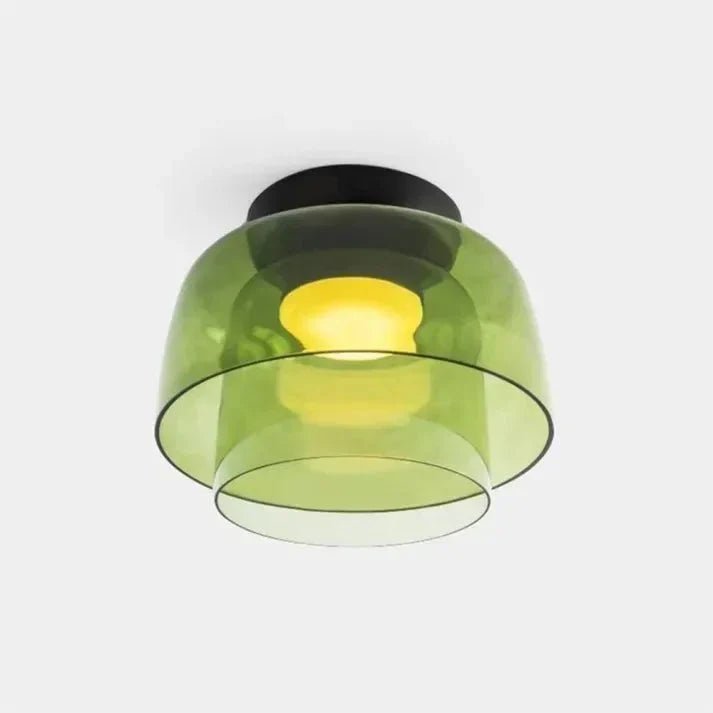 Glazen plafondlamp met driekleurige LED-verlichting voor woonkamer eetkamer slaapkamer modern design | Sulvida