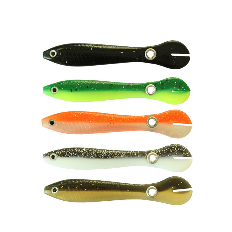 Flexibele kunstaas vislokaas set realistisch 5 stuks kunstmatige softbait hengelsport zoet zout water | Sulvida