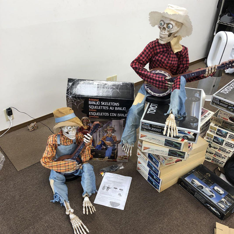 Geanimeerde Skeletten met Banjo Geluid en Bewegingssensor Halloween Decoratie Binnen en Buiten Feestdecoratie | Sulvida