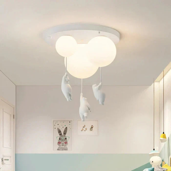 Kinder Plafondlamp met Beermotief en Ballon – Speelse Verlichting voor Kinderkamer en Babykamer | Sulvida