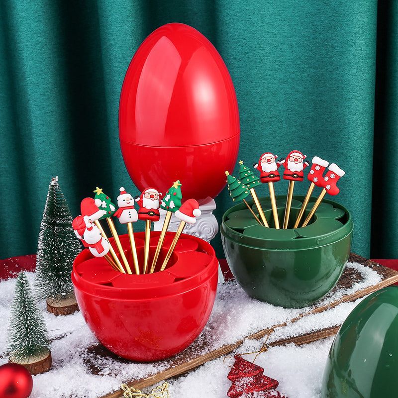 Feestelijk Bestek Set met Kerstthema Roestvrijstalen Vork Lepel Mes Tafelbestek Kerstdiner Decoratie | Sulvida
