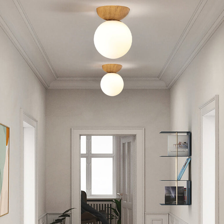 Glazen Hanglamp Metalen Frame Rond Design Woonkamer Slaapkamer Minimalistisch Sfeerlicht Plafondlamp | Sulvida