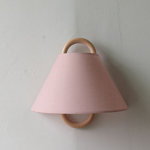Wandlamp Massief Hout Halfronde Stoffen Kap Woonkamer Slaapkamer Sfeerverlichting Modern Design Warm Licht | Sulvida