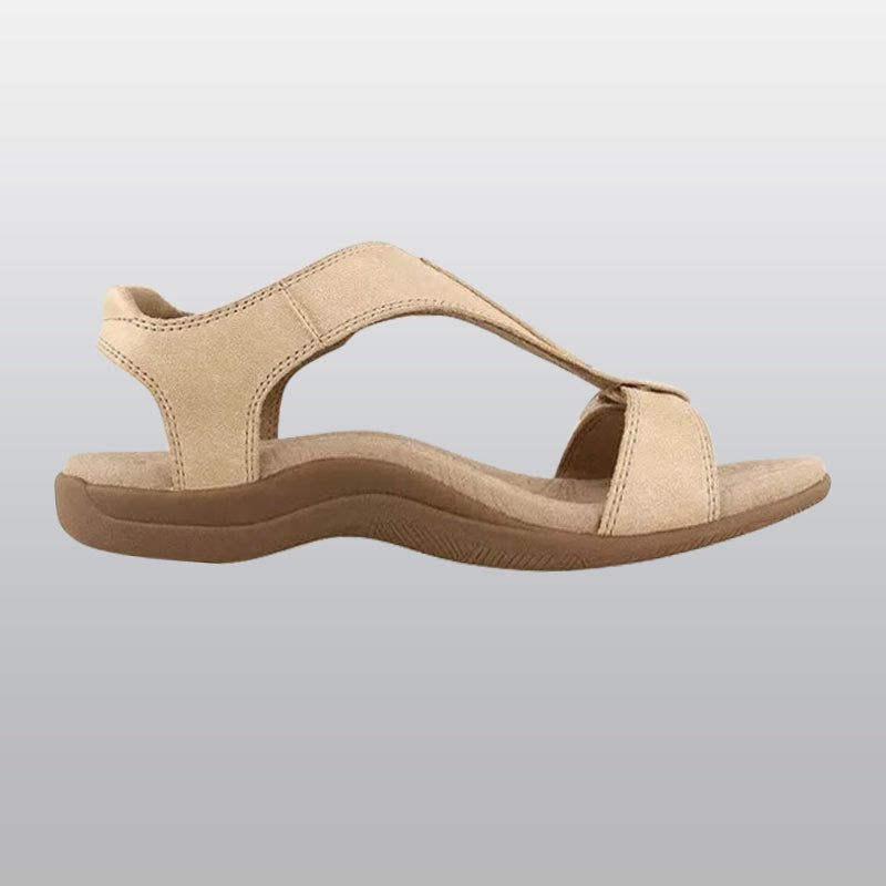 Orthopedische T-band sandalen met voetboogondersteuning verstelbare klittenband comfort zomerschoenen dames | Sulvida