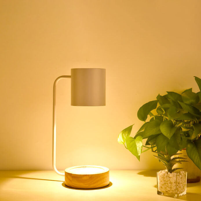 Kaarsenwarmer Lamp Hout met Dimfunctie Elektrisch Verwarmd Geurverspreiding Vlamvrij Sfeerverlichting 17×33cm | Sulvida