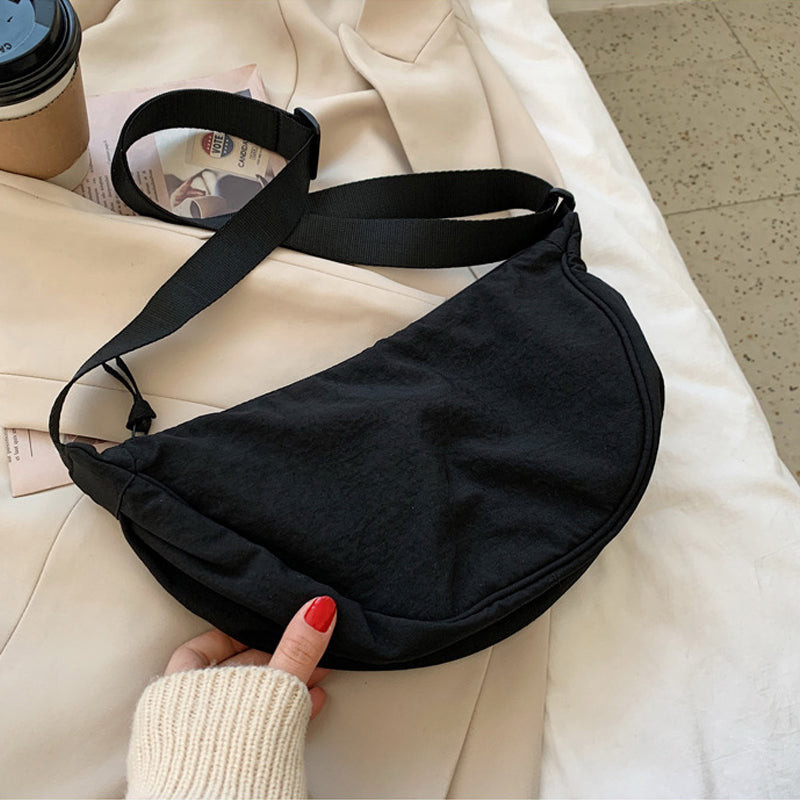 Halvemaanvormige Schoudertas Kunstleer Chic Design Dames Handtas Elegante Everyday Bag Vintage Stijl Mode | Sulvida