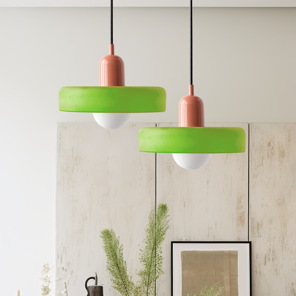 Glazen hanglamp verstelbare kabel ronde pendellamp eettafel woonkamer verlichting modern design sfeervolle ruimte | Sulvida