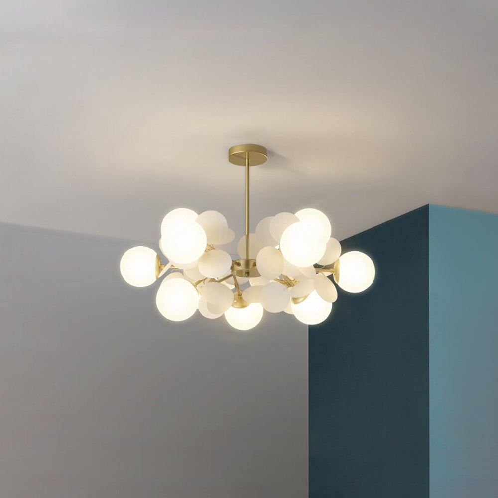 Glazen Bloementak Kroonluchter met G9 LED en Dimfuncties Acryl en Glas Plafondlamp Woonkamer Eetkamer | Sulvida