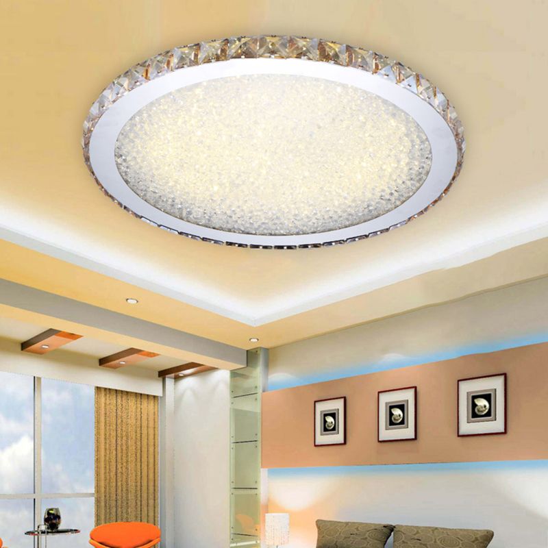 Kristallen Plafondlamp Glamour Met LED Verlichting Warm Of Wit Licht Voor Slaapkamer Woonkamer Modern Metaal | Sulvida