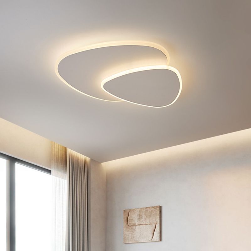 Geometrische Plafondlamp Wit Metaal Acryl LED 40-50cm Woonkamer Slaapkamer Modern Design Verlichting | Sulvida