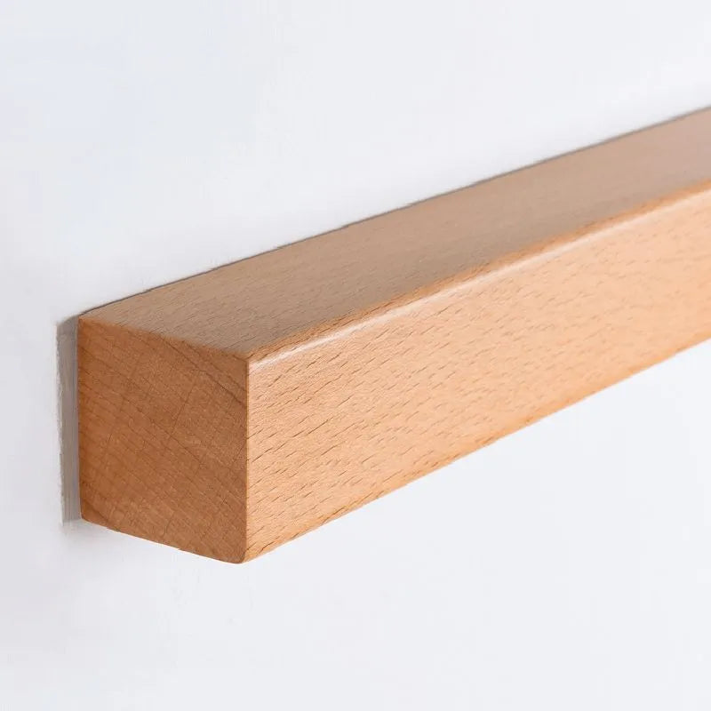 Moderne Wandlamp Hout met Acryl Spiegelverlichting voor Badkamer Slaapkamer Woonkamer Design 60 tot 120 cm | Sulvida