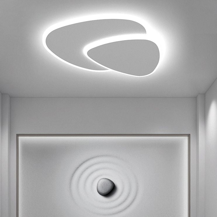 Geometrische Plafondlamp Wit Metaal Acryl LED 40-50cm Woonkamer Slaapkamer Modern Design Verlichting | Sulvida
