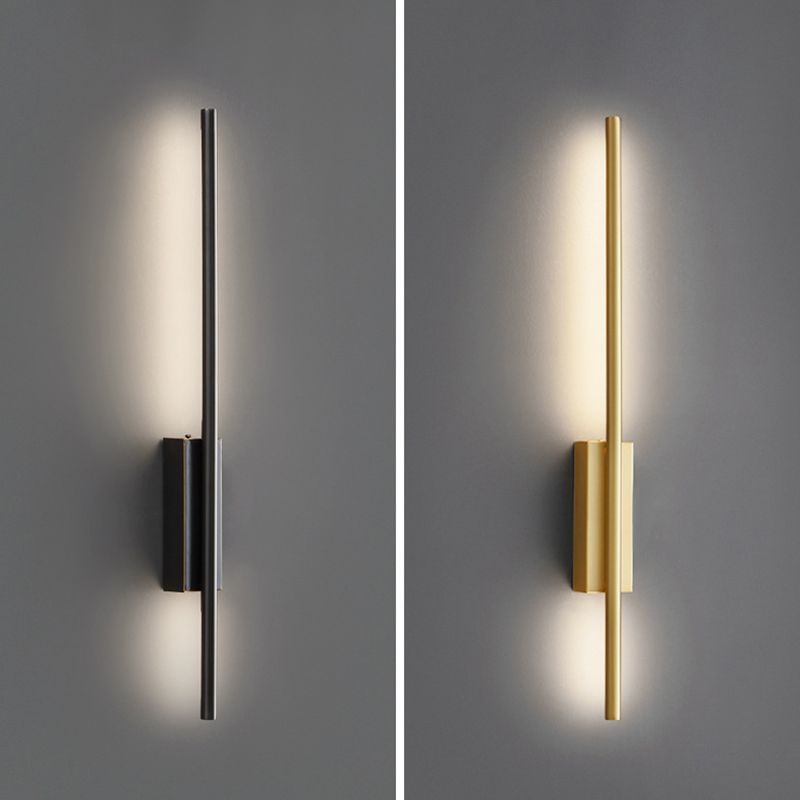 Moderne LED Wandlamp Metaal Acryl Lineair Design Slaapkamer Woonkamer Gang 61-120cm Zwart Goud Verlichting | Sulvida