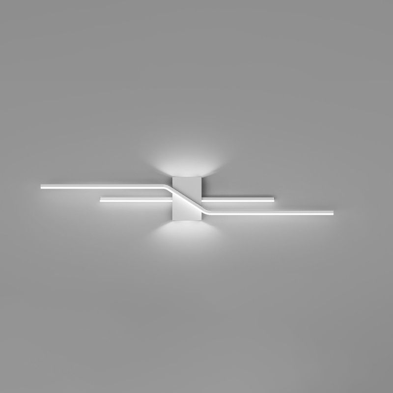 Lineaire LED Wandlamp Metaal & Acryl Zwart Wit voor Slaapkamer Badkamer Woonkamer Minimalistische Wandverlichting | Sulvida