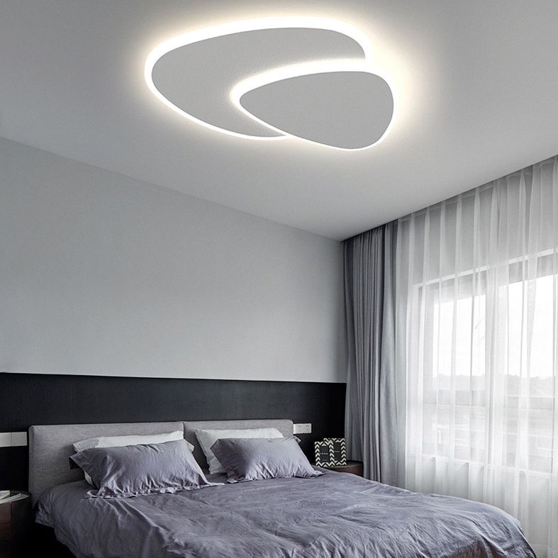 Geometrische Plafondlamp Wit Metaal Acryl LED 40-50cm Woonkamer Slaapkamer Modern Design Verlichting | Sulvida