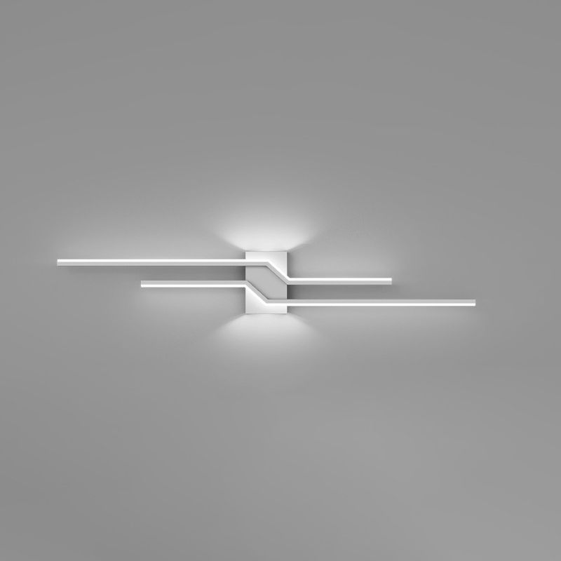 Lineaire LED Wandlamp Metaal & Acryl Zwart Wit voor Slaapkamer Badkamer Woonkamer Minimalistische Wandverlichting | Sulvida