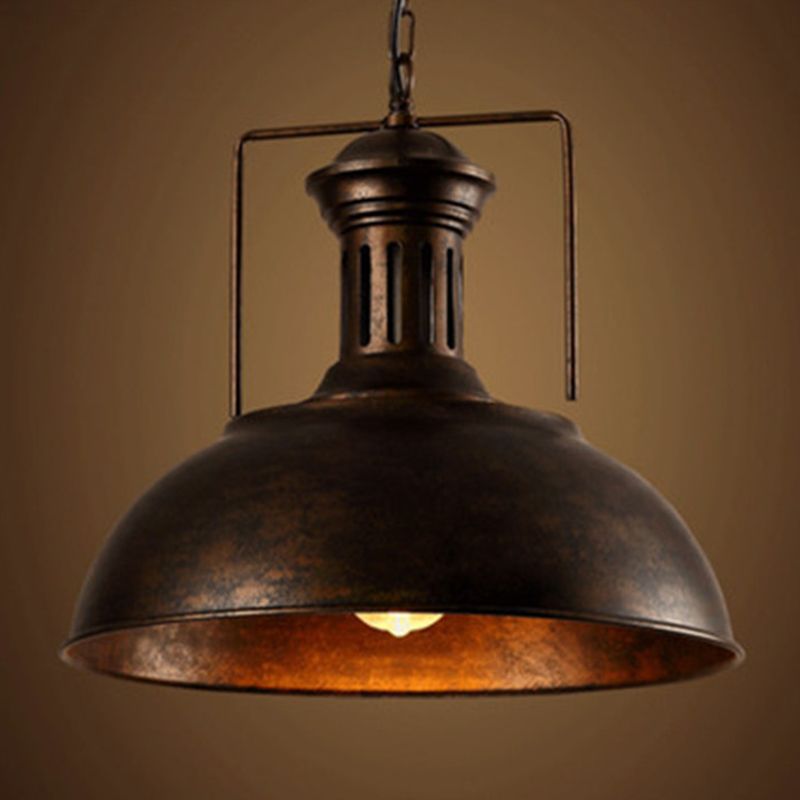 Industriële Hanglamp Metaal Vintage Stijl Zwart Roest E27 Fitting Eetkamer Woonkamer Keuken Restaurant | Sulvida