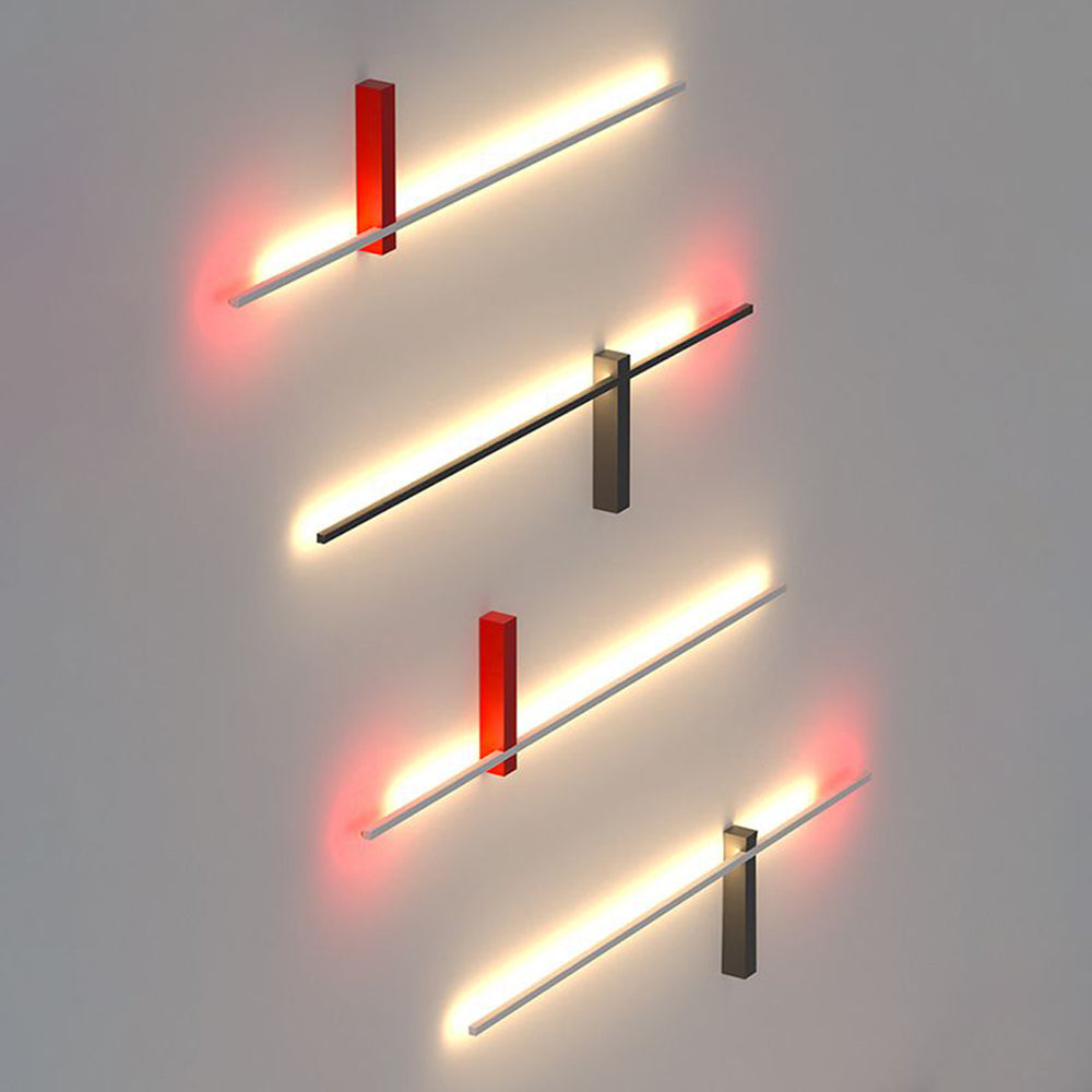 Lineaire Wandlamp Metaal Acryl Kleurrijk Modern Design Woonkamer Eetkamer Sfeervol Interieur Verlichting | Sulvida